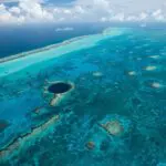 The Cenote at Lighthouse Reef Atoll in Belize Known as the The Great Blue Hole