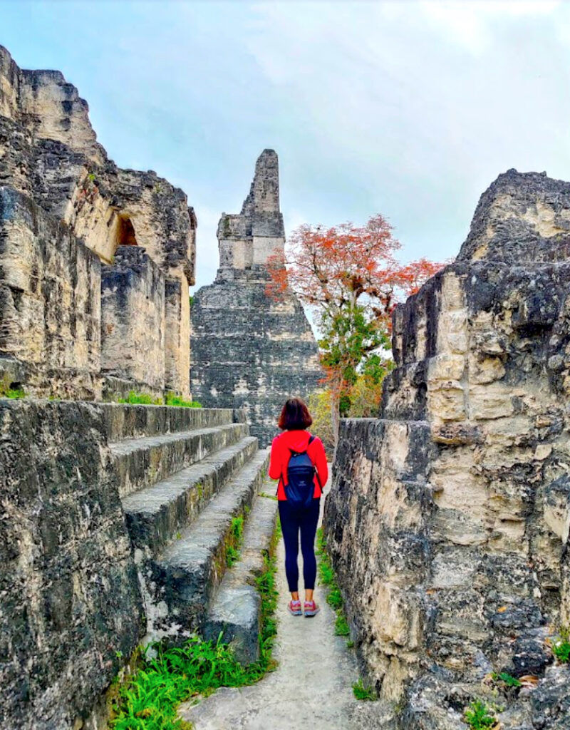girl at tikal guatemala