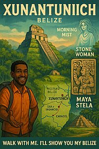 xunantunich belize with alvin