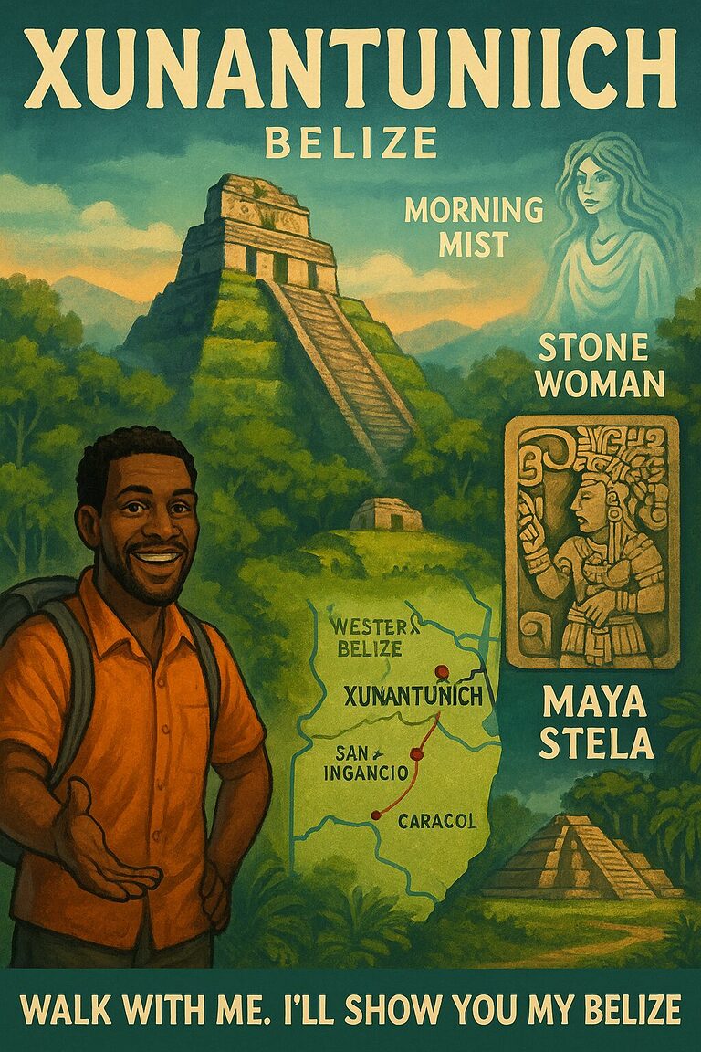 xunantunich belize with alvin