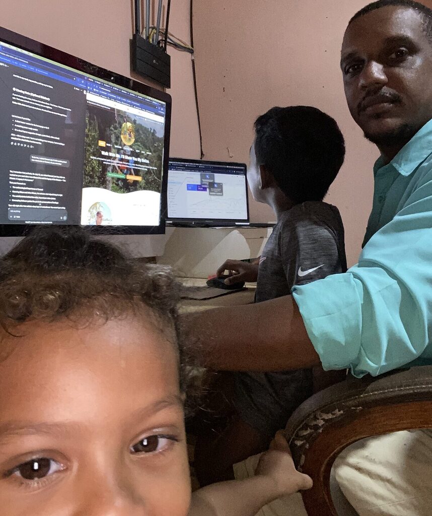 working on belize with alvin
