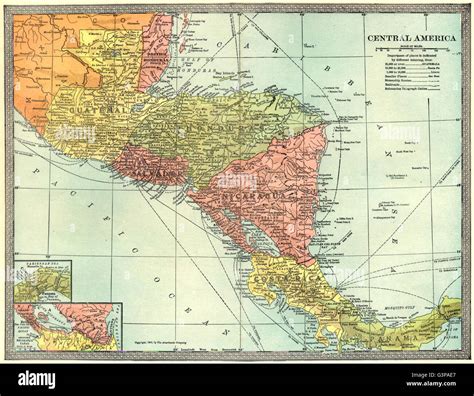 Map of British Honduras (now Belize), 1888 — colonial boundary divisions